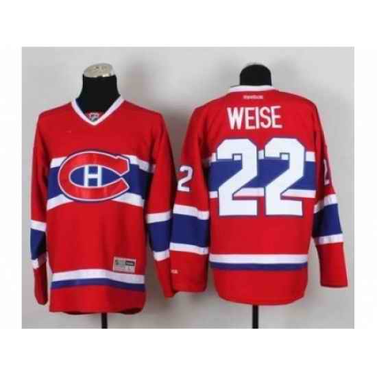 NHL Jerseys Montreal Canadiens #22 Weise red[weise]